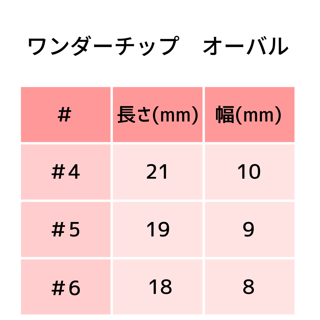 ワンダーチップ オーバル 200P #6 クリア